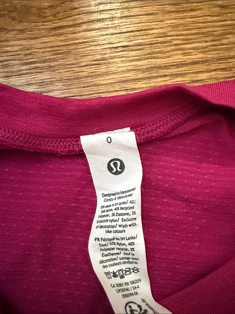 lululemon athletica Short Sleeve Tee in Fuchsia Pink - Picture 2 of 2